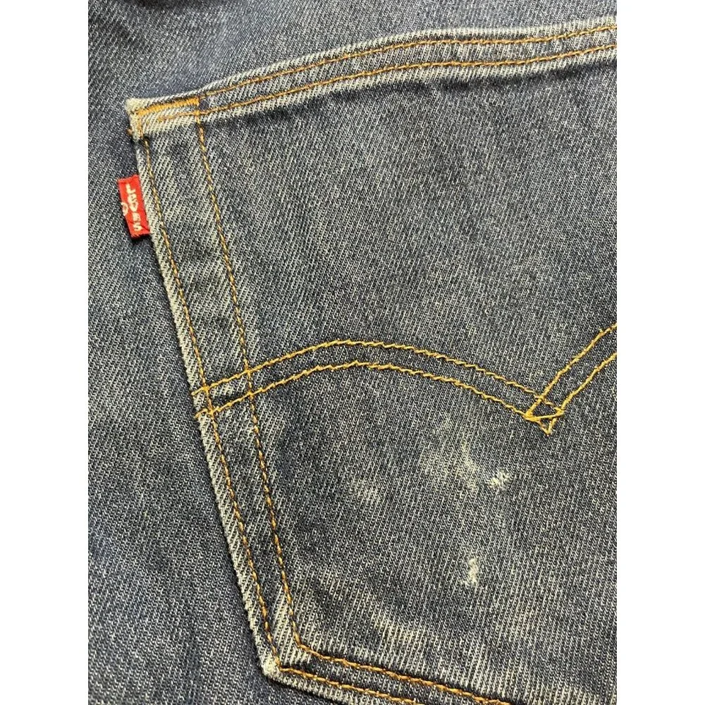 Levi's 501 jeans mens 42 x 31 tapered button fly high rise blue